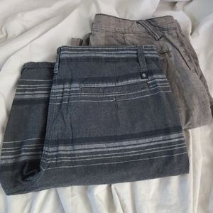 4 pair LOT Hawk/Quicksilver/Volcom brand short 34 waist